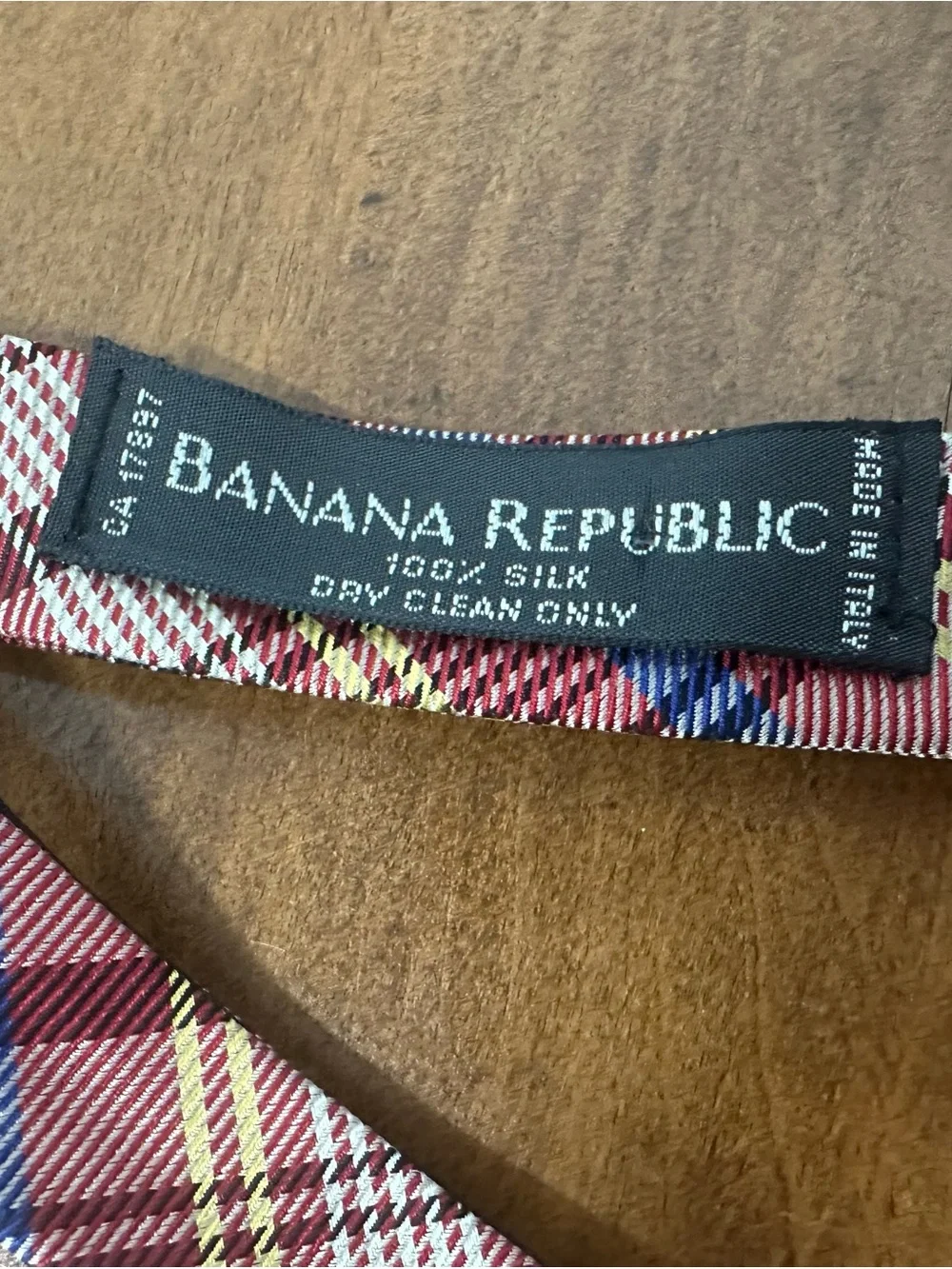 Banana Republic Navy Floral and Burgundy Plaid Self-Tie Bow Ties - Set of 2